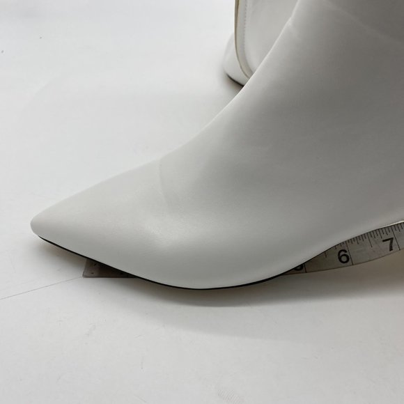 Elegant White Ankle Boots - Picture 6 of 8